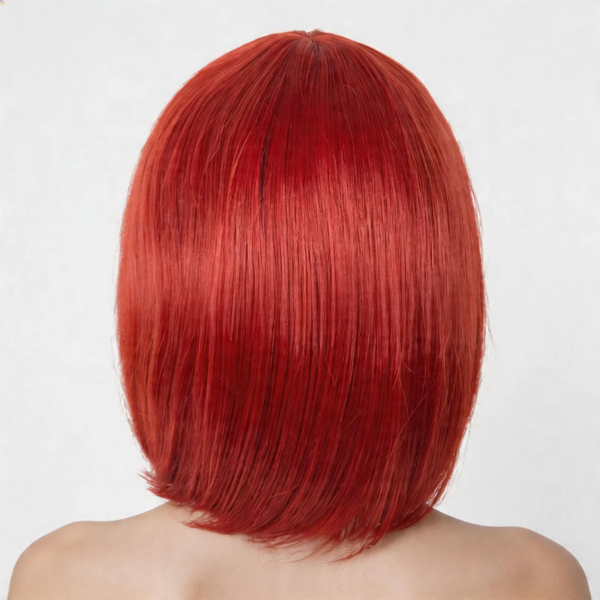 Colorful Long Curly Straight Cosplay Wig for Women, Heat Resistant Synthetic Hair - back after