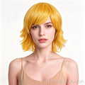 Colored Cosplay Wig Long Straight Heat Resistant Synthetic Hair for Women Anime Party - white