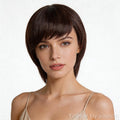 Colorful Long Straight Cosplay Wig Heat Resistant Synthetic Hair for Women - front after