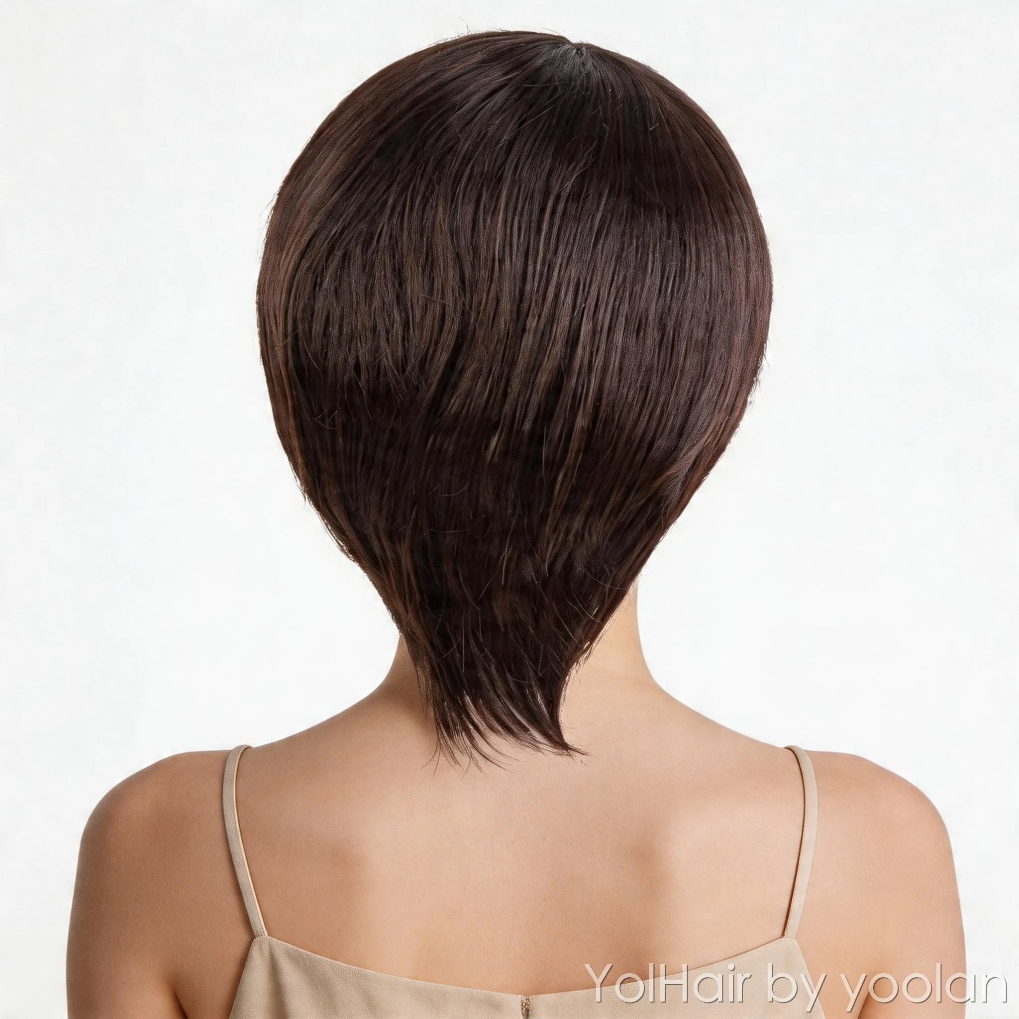 Colorful Long Straight Cosplay Wig Heat Resistant Synthetic Hair for Women - back after