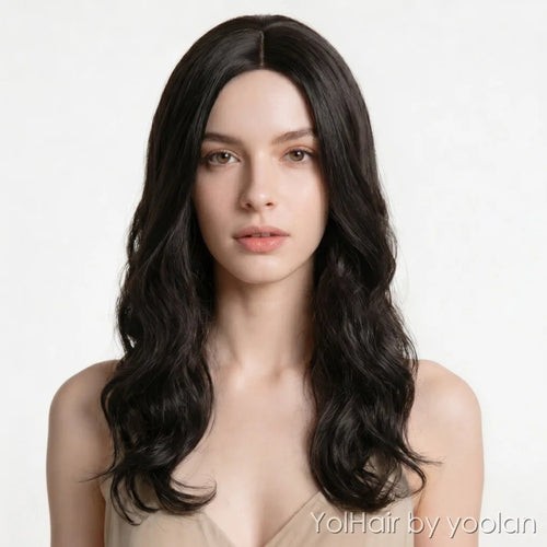 Long Straight Curly Cosplay Wig Heat Resistant Synthetic Hair Middle Part No Bangs for Women - Multiple Colors - white