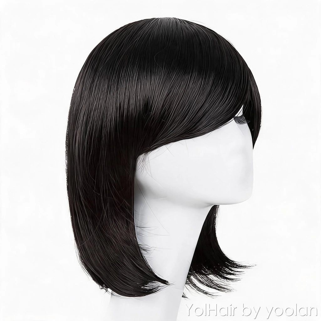 Long Curly Straight Cosplay Wig High Temperature Fiber Natural Look for Women - side before