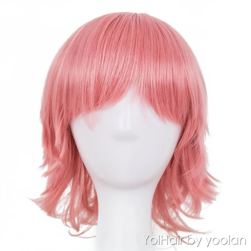 Long Straight Cosplay Wig Heat Resistant Synthetic Hair Anime Colorful Wigs for Women Party - front before