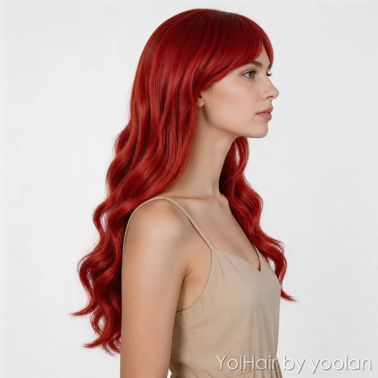 100cm Straight Cosplay Wig Women High Temp Fiber Side Bangs Long Wigs for Party Anime (Purple & More Colors) - vertical