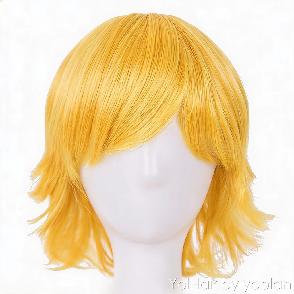 Colored Cosplay Wig Long Straight Heat Resistant Synthetic Hair for Women Anime Party - front before