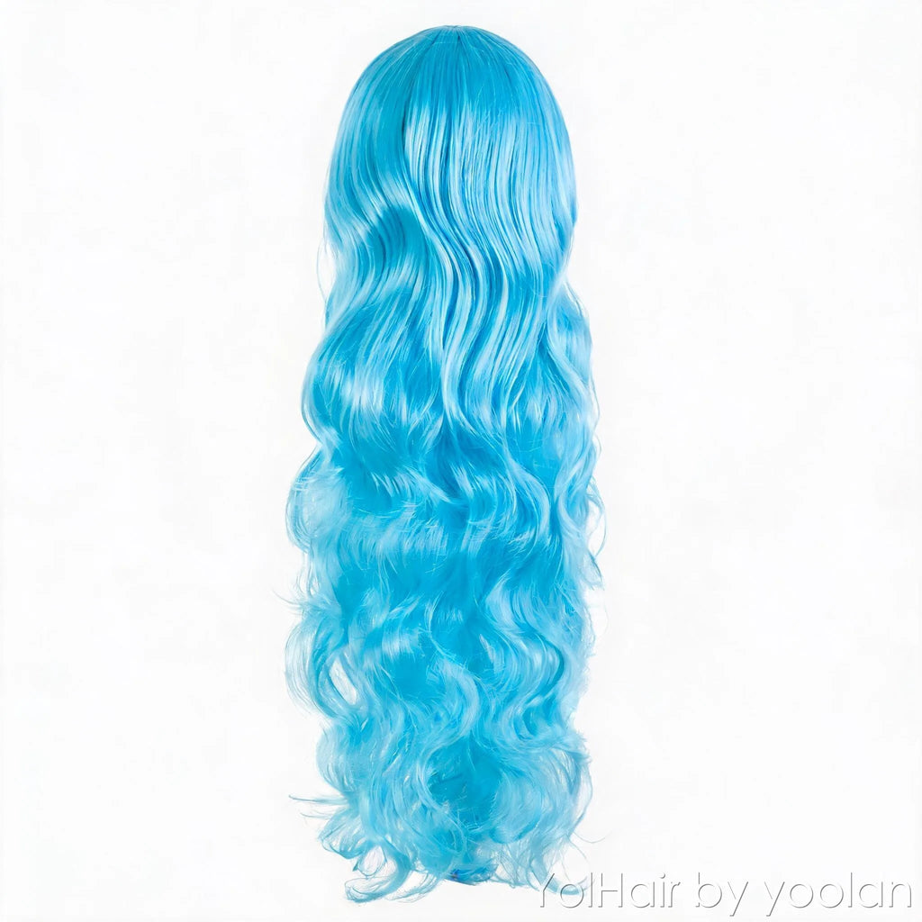 Colorful Long Curly Cosplay Wig High Temperature Fiber for Women - back before