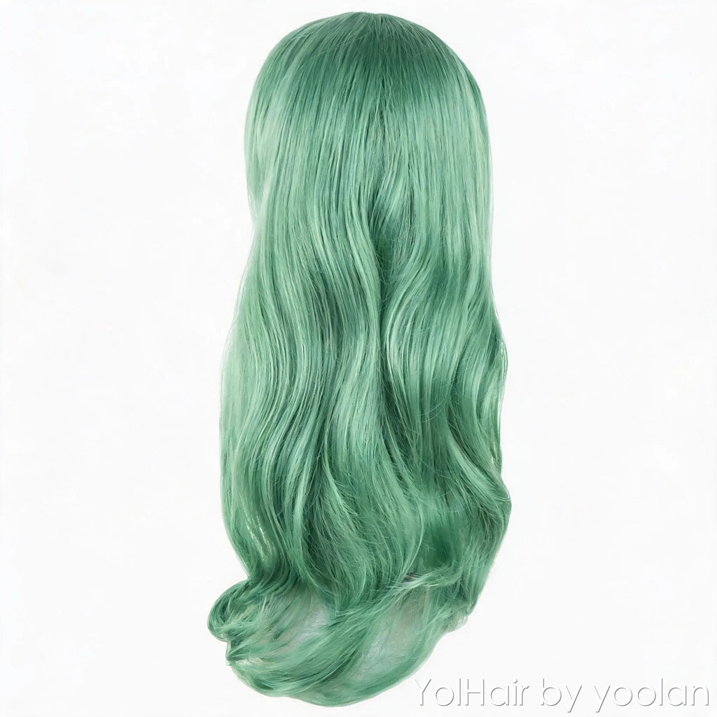 Long Curly Cosplay Wig, Heat Resistant Synthetic Hair, Colorful for Women - back before
