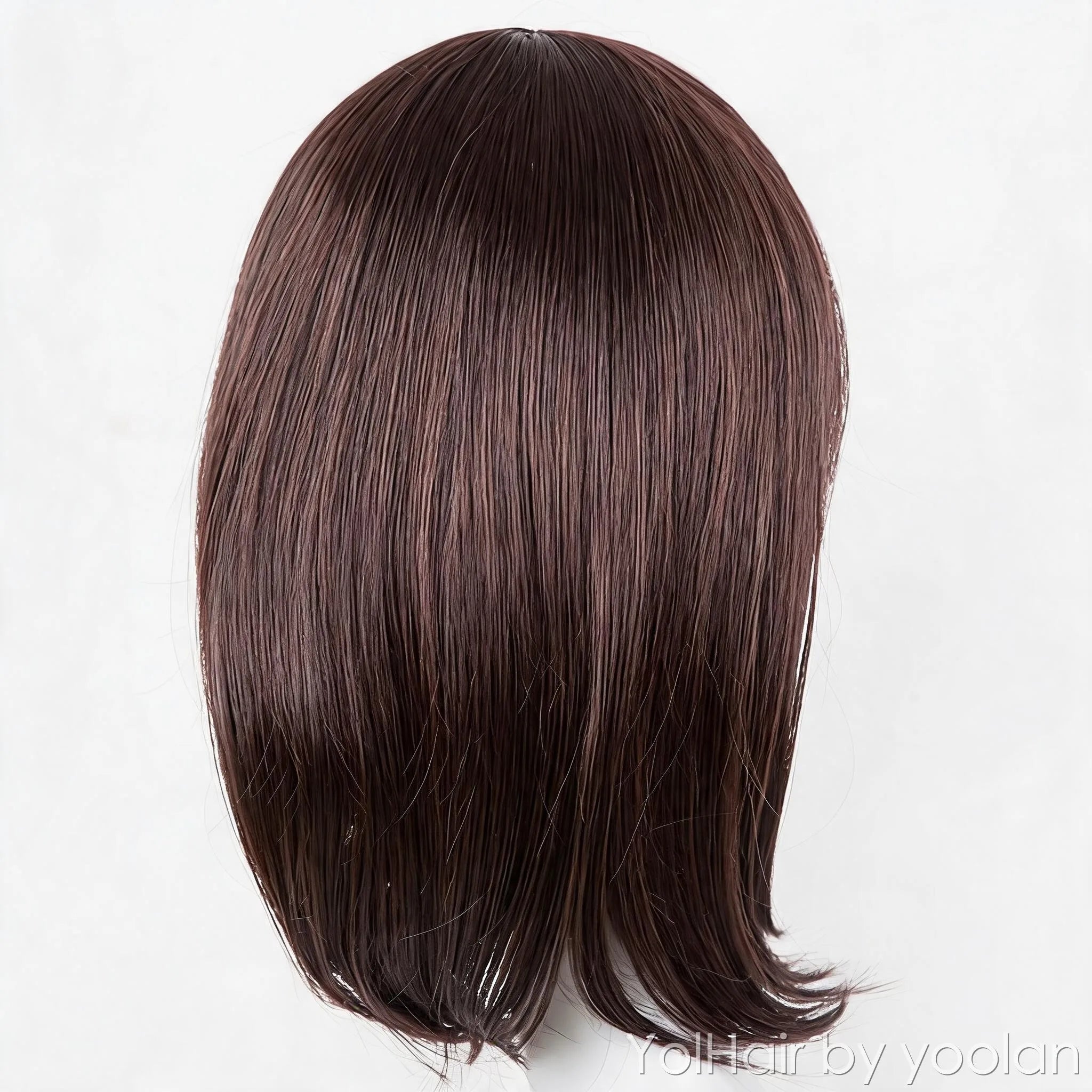 Long Curly Straight Cosplay Wig High Temperature Fiber Natural Look for Women - back before