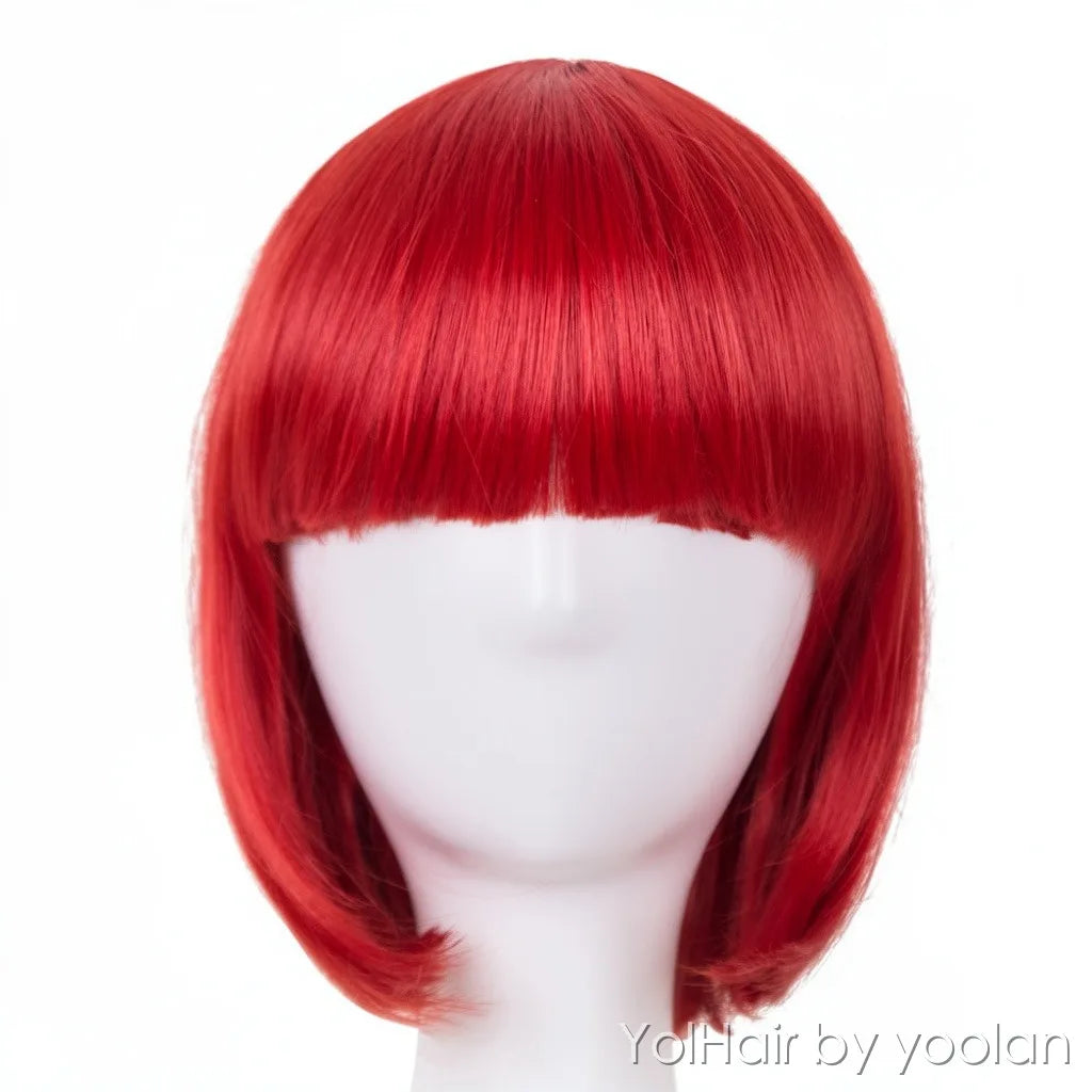 Colorful Long Curly Straight Cosplay Wig for Women, Heat Resistant Synthetic Hair - front before