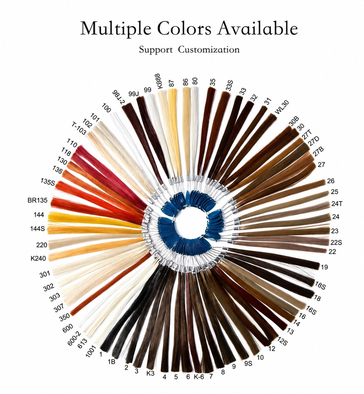 YolHair wig color reference