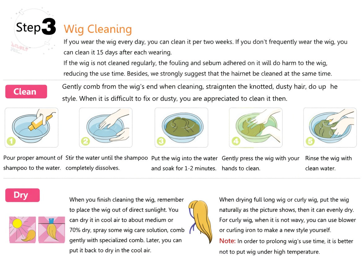 YolHair wig washing instructions